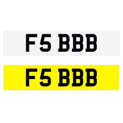 REGISTRATION NUMBER - F5 BBB (F5BBB)