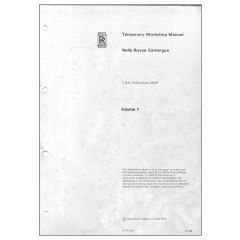 ROLLS-ROYCE CAMARGUE WORKSHOP MANUAL (TSD2939DL)