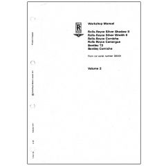 ROLLS-ROYCE SILVER SHADOW II & BENTLEY T2 WORKSHOP MANUAL (VOLUME 2) (TSD4200V2DL)