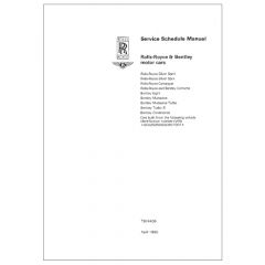ROLLS-ROYCE SILVER SPIRIT & BENTLEY MULSANNE SERVICE SCHEDULE MANUAL (1980-1986) (TSD4406DL)