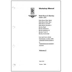 ROLLS-ROYCE & BENTLEY WORKSHOP MANUAL SUPPLEMENT 1987-1989 (VOLUME 2) (TSD4700V2DL)