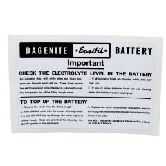 BATTERY TOP COVER LABEL (UD17524LABEL)