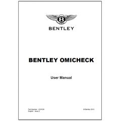BENTLEY OMICHECK USER MANUAL (WT10240DL)