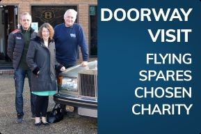 Doorway charity team visit Flying Spares HQ